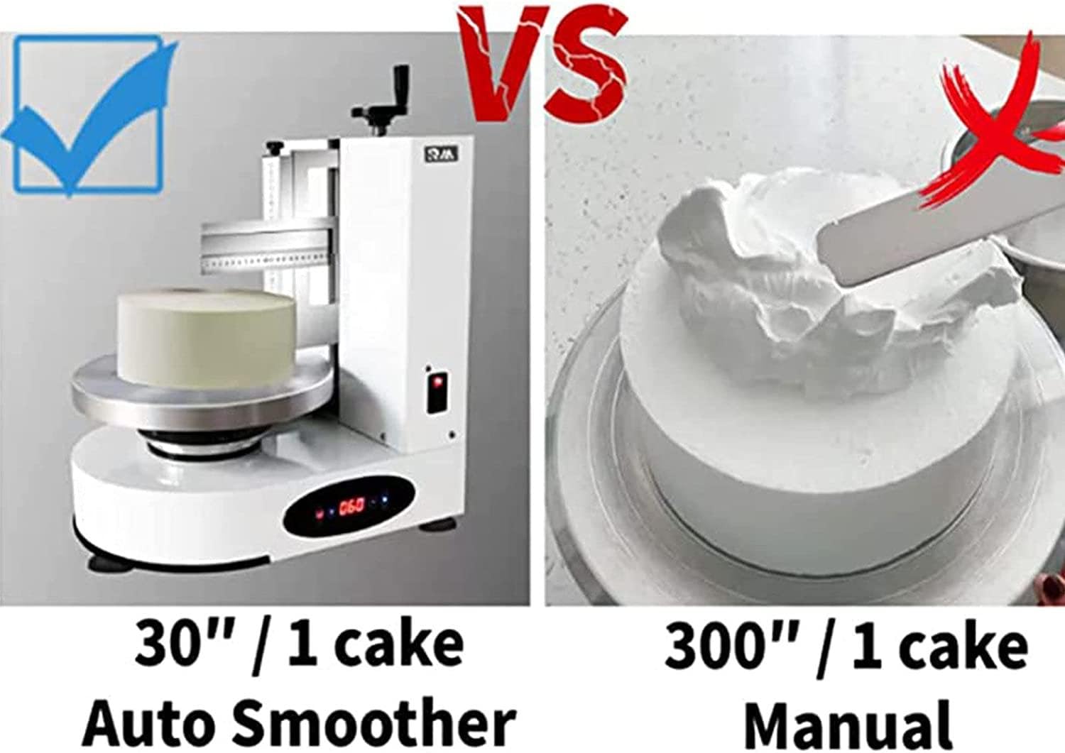 Máquina automática para glaseado de Pasteles, esparcidora de Crema para Pasteles - Máquina para Decorar Pasteles de 4 a 12 Pulgadas, Crema de Mantequilla, Mermelada y Pan - Eficiente y fácil
