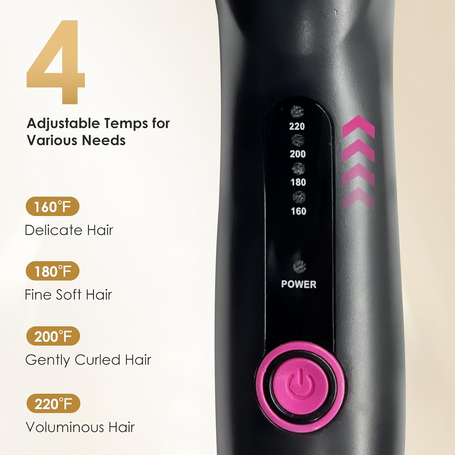 Hot Comb, Titanium Electric Comb - Hair Straightening Comb for Black Women Hair with Heat-Insulated Bushings, 4 Adjustable Temps, 60 Min Auto Shut Off, Instant Heating - Hot Comb Straightener