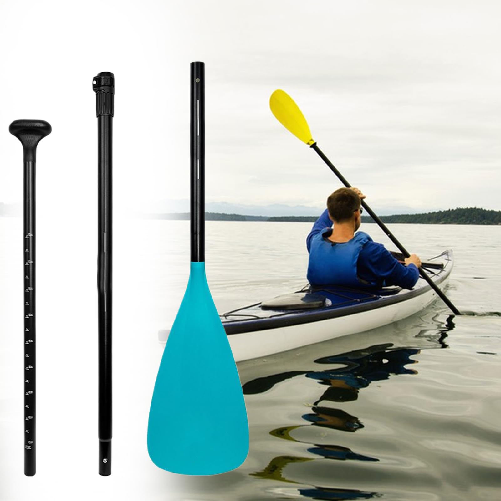 Pagaia Per Stand Up Paddle Surf Remi Portatili per Kayak Gonfiabile | per Canoa Rimovibili Portatili e Riutilizzabili per Principianti in Pesca Surf e Attività Marine all'Aperto Quotidiano