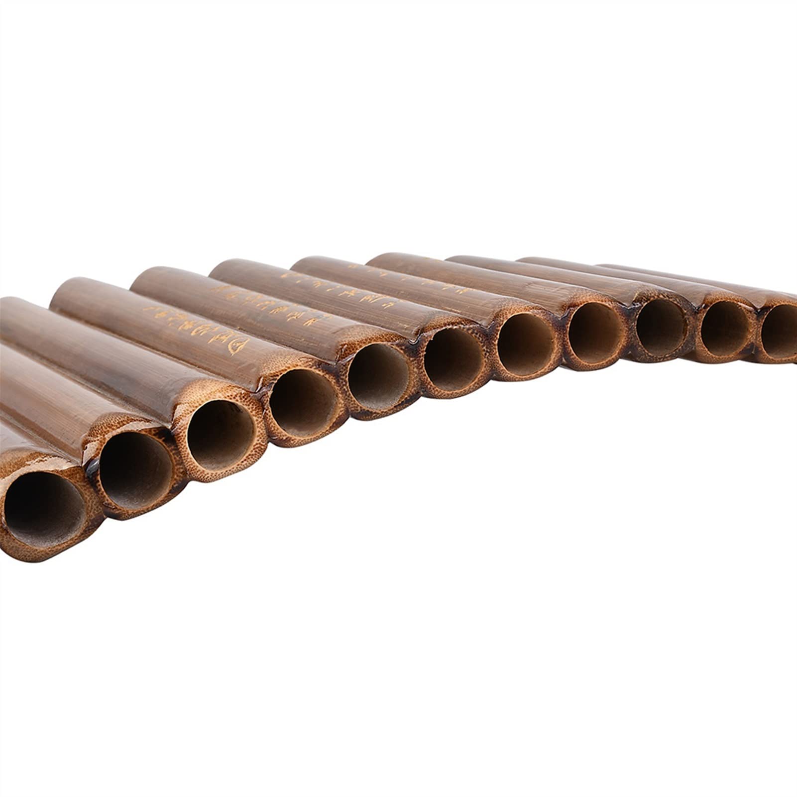 Flûte Pan Instrument à Vent Pan Flute 15 Pipes Instrument À Vent en Bambou Naturel G Key Flûte De Pan