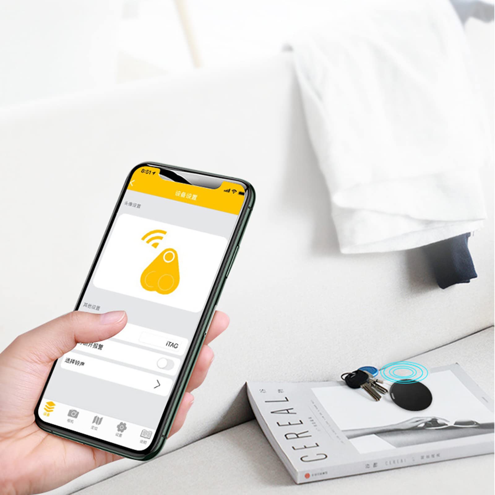 Amazon.co.jp: スマートタグ 紛失防止タグ 7g 軽量 双方向に使用 コンパクト コイン型 gps 財布/鍵/ペット ブラック :  家電＆カメラ