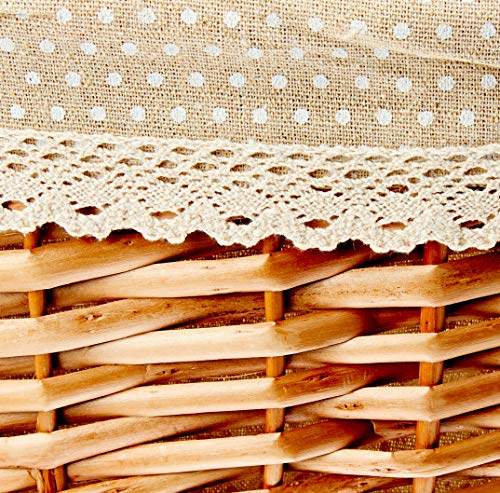 Allegory Cesta 2 Peças com Tampa GS Internacional Bege 38x27x21cm Fibra/Tecido Natural