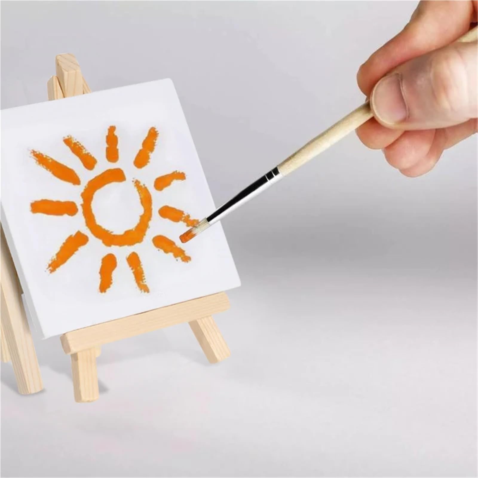 Malleinwände, 24-teilig, Mini-Staffelei-Set, 12,7 cm mit 7,6 x 7,6 cm Leinwand zum Malen (10 x 10 cm)