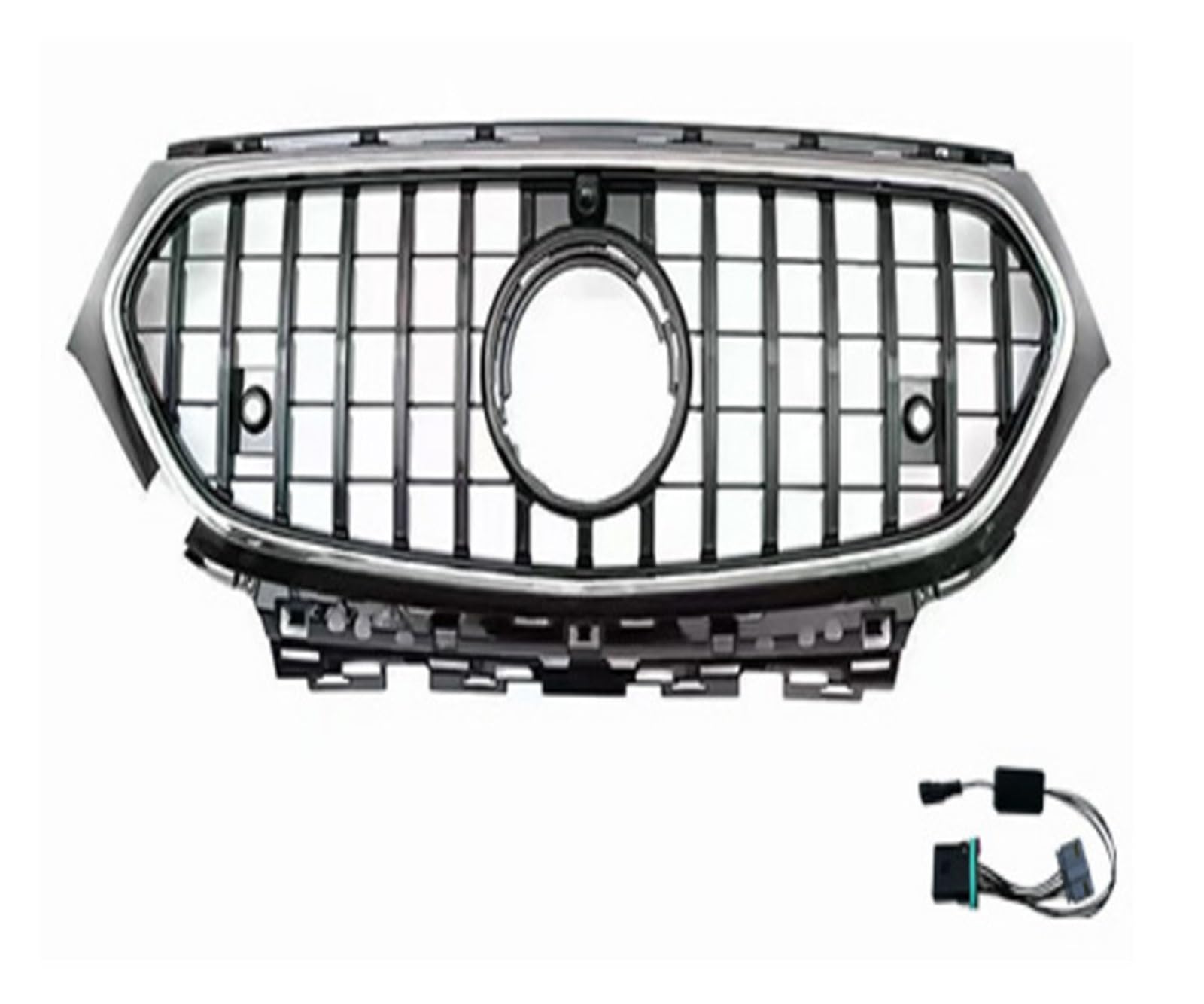 Front Bumper Luminous Radiator Grill Compatible for Mercedes Benz E-Class W214 2024 Light Grille(Style 4)