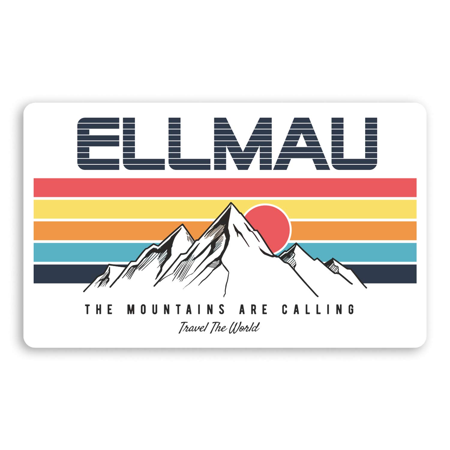 Destination Vinyl Ltd Multi 2 X 10Cm Ellmau Austria Vinyl Stickers Ski Snowboard Fun Luggage Sticker #30336 (10Cm Wide)