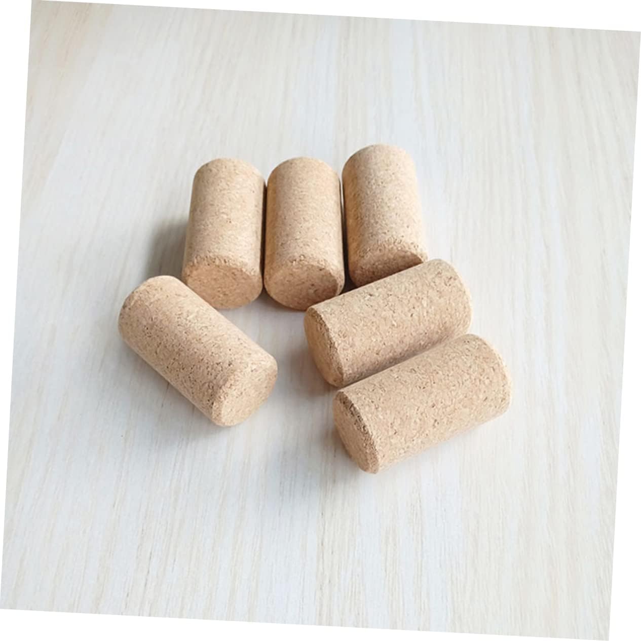 Microparticles Wine Bottle Stoppers 30 Pcs Cork Wood Beige