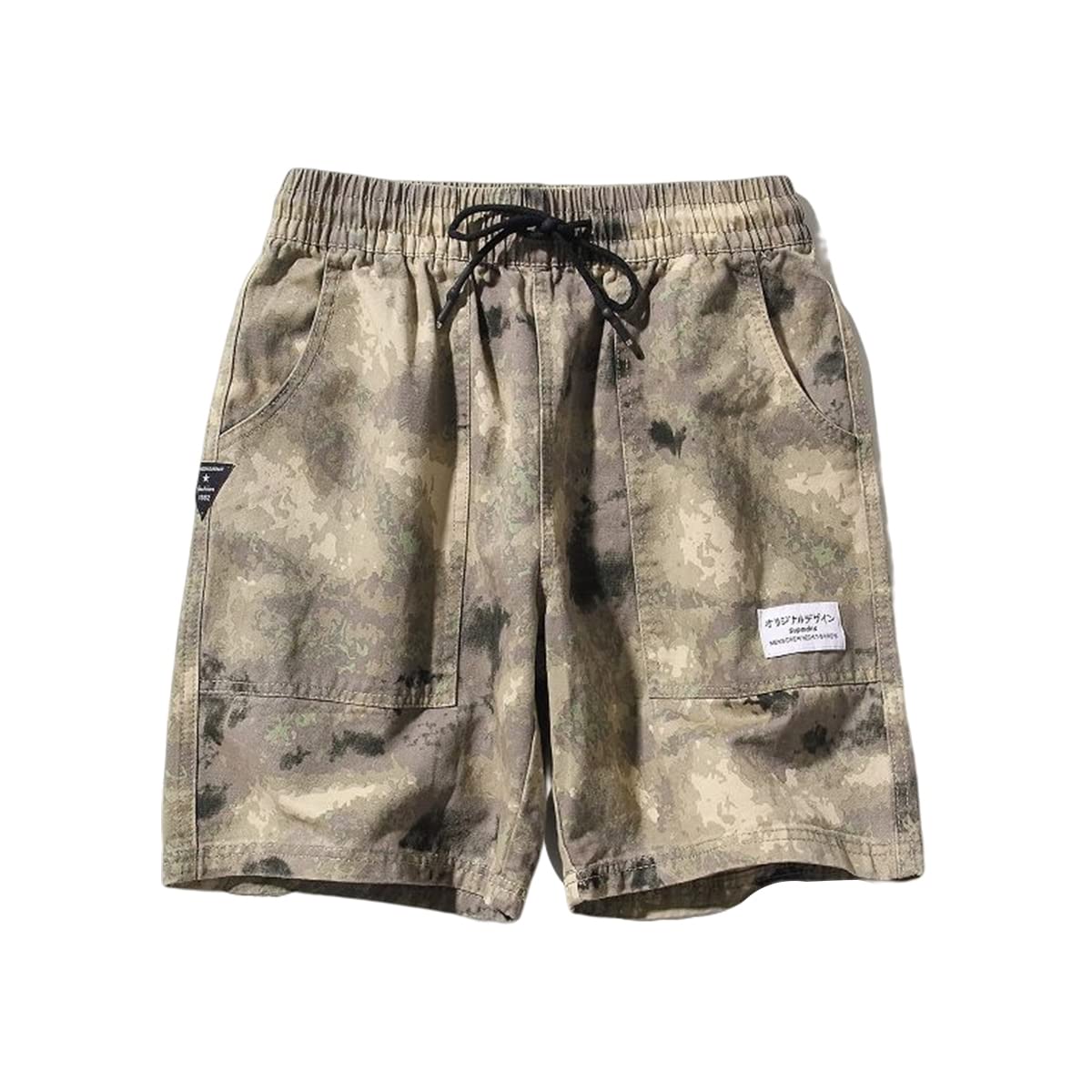 Linsennia Cargo Shorts Damen Camouflage hoch taillierte Y2k Bermuda Shorts mit Taschen Knielang Casual