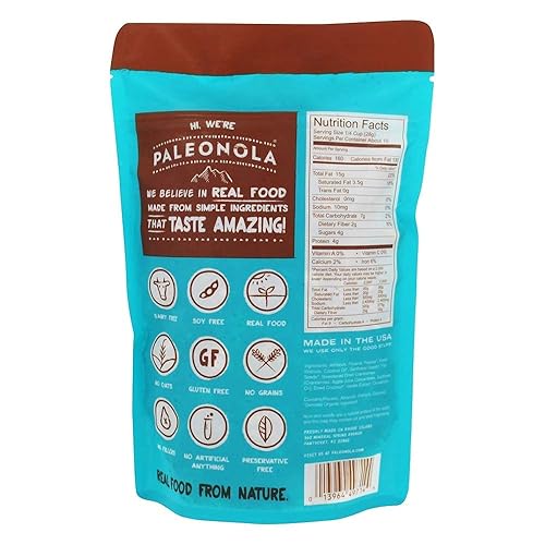 Miniatura 2 de Paleonola Granola sin cereales sin OMG, cereales, soja, gluten, sin lácteos, bocadillo de proteína baja en carbohidratos para un desayuno saludable,