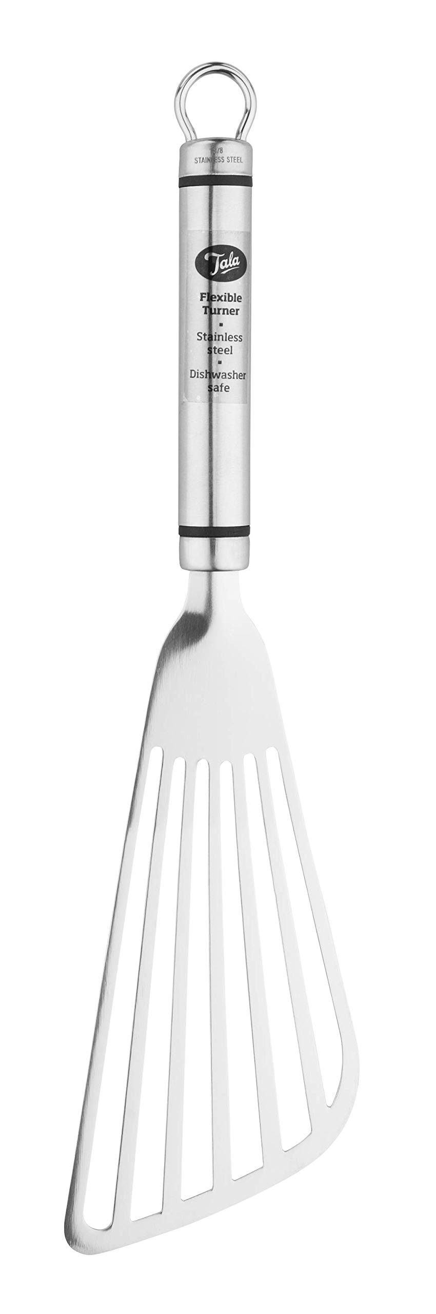 Tala Stainless Steel Flexible Slotted Turner, Essential Kitchen Spatula for use When Frying, Cooking or Lifting Foods Such as Meats, Fish, Eggs, Vegetables, Silver
