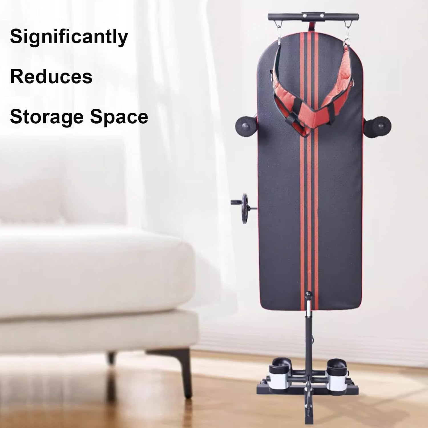 Lumbar Traction Bed, 15.7" Widen Back Stretch Machine for Lower Back and Neck Decompression, Portable Inversion Tables Traction Device, Stretch Machine Full Body