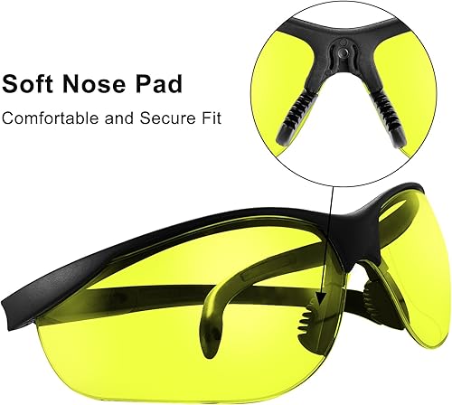 Miniatura 3 de xaegistac Shooting Glasses Anti-fog Shooting Range Eye Protection,Comfortable Hunting Shooting Safety Glasses with Hard Case