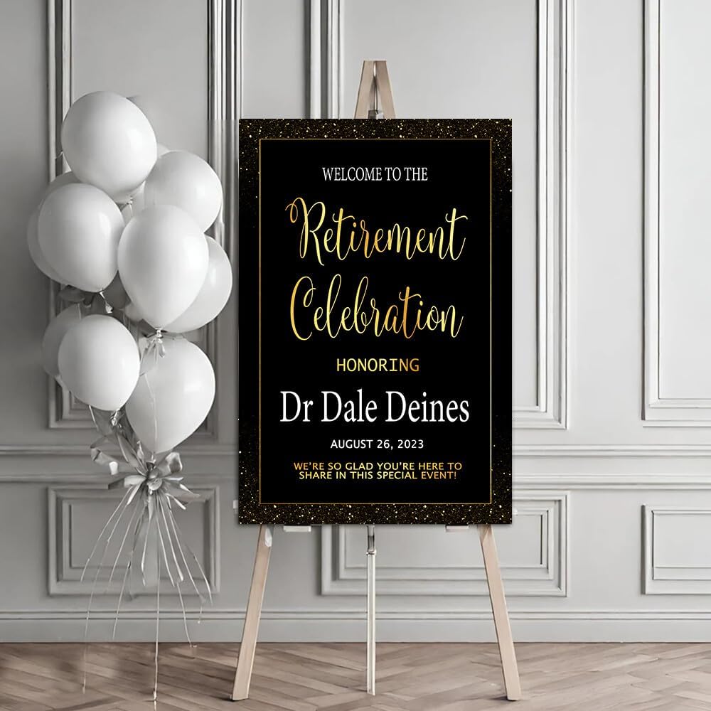 Personalized Retirement Celebration Welcome Sign, Custom Retirement Sign, Retirement Outdoor Sign, Retirement Signature Board, Happy Retirement Signs, Retirement Party Decorations Signs