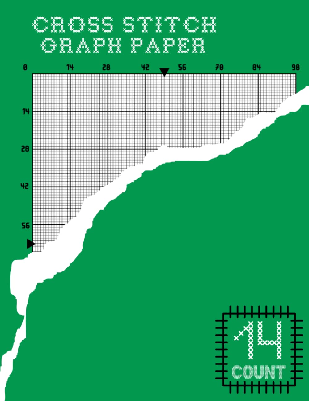 Cross Stitching Chart & Pattern Sketchbook: 14x14 Squares Per Inch Grid Graph Paper For Cross Stitch, Embroidery Designs, Patterns, and Needlework / ... ( 120 Page Large Print 8.5”x11” / Din A4 )