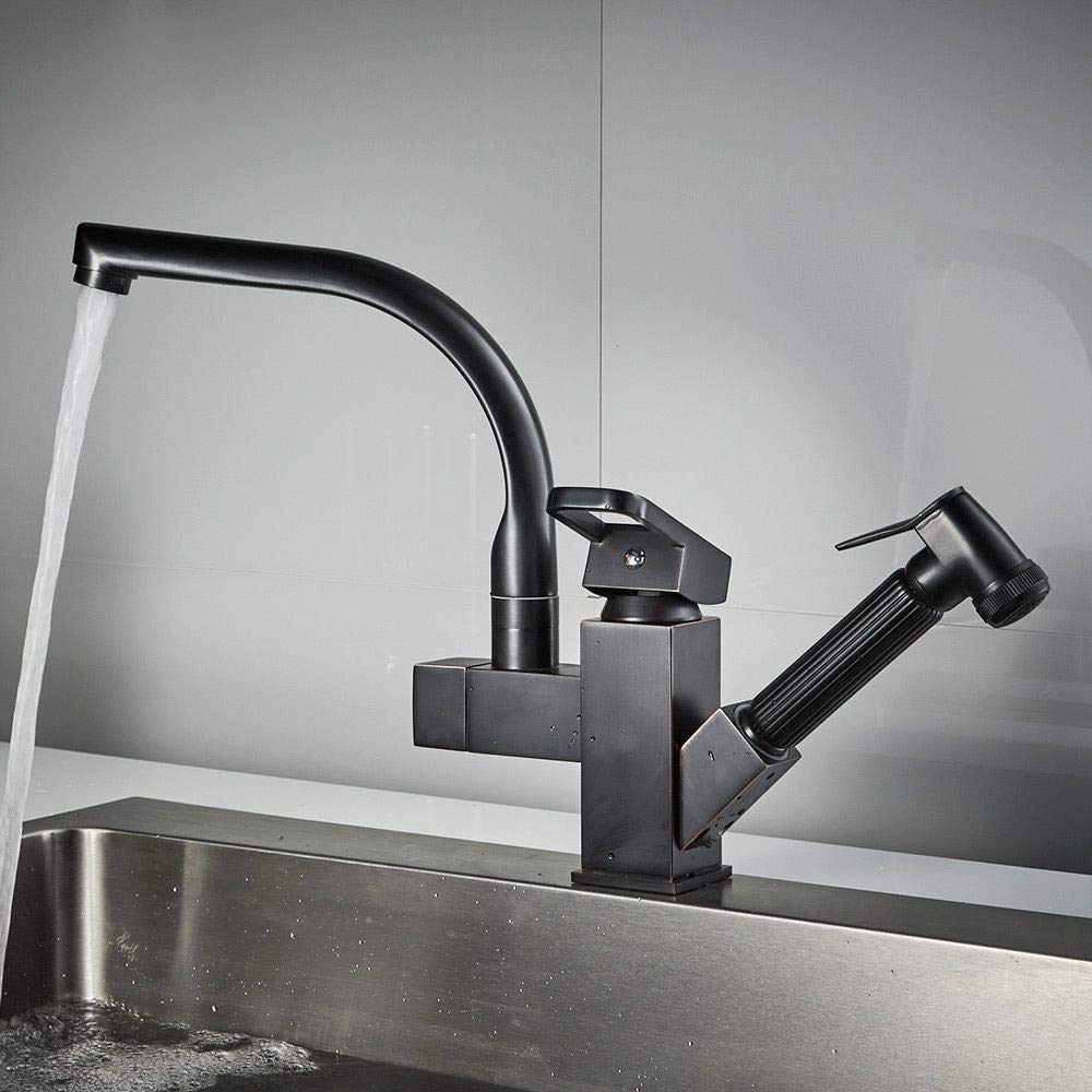 Mitigeur de cuisine laiton au design rotatif pour simplifier vos repas