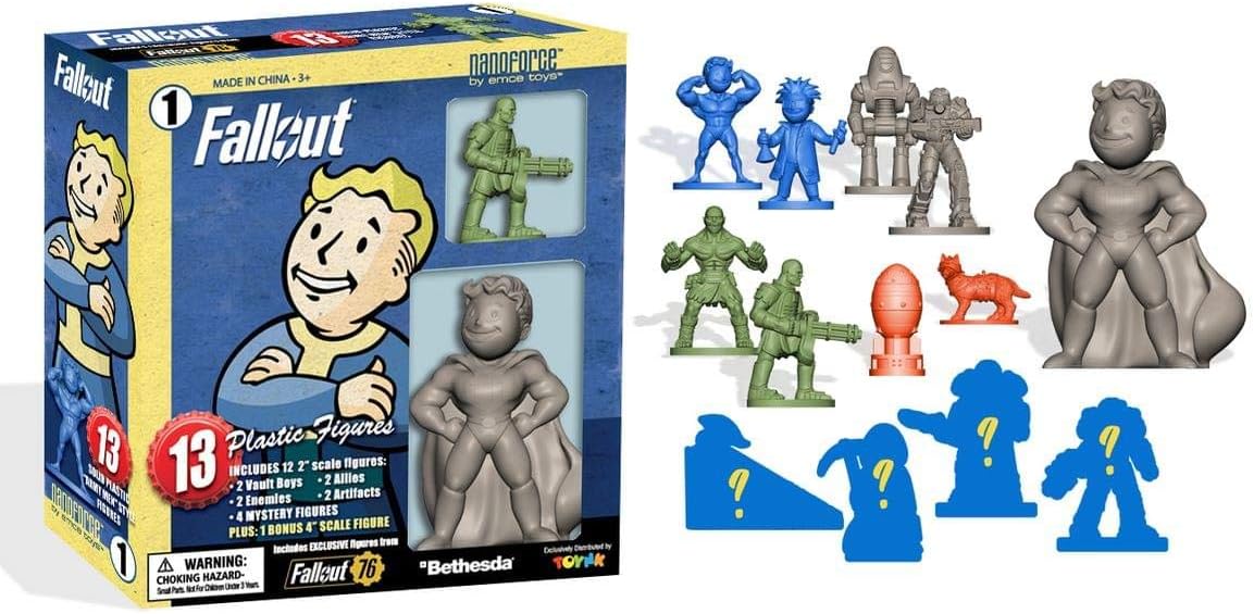 Fallout Nanoforce Series 1 Army Builder Figure Collection - Boxed Volume 1 | Vault Boy | Nuka Cola | Special Edition Collectible Gaming Figures |