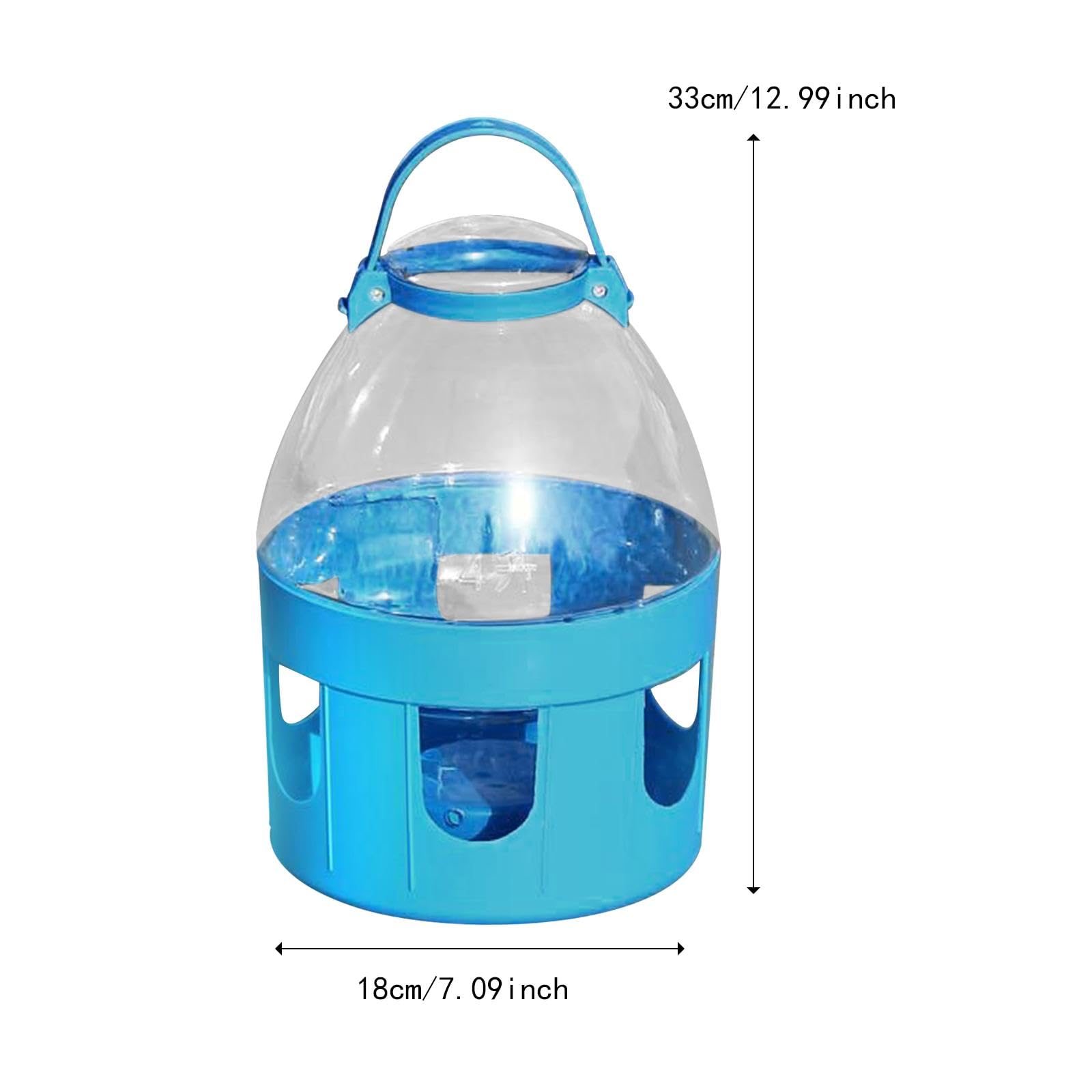 Tauben Trinkflasche, Geflügeltränke mit Tragegriff, Taubentränke Taubentränken, Bird Water Feeder Cage, Stabiler Wassertrinker für Tauben Pfauentauben, Nymphensittiche Wellensittich, 4l