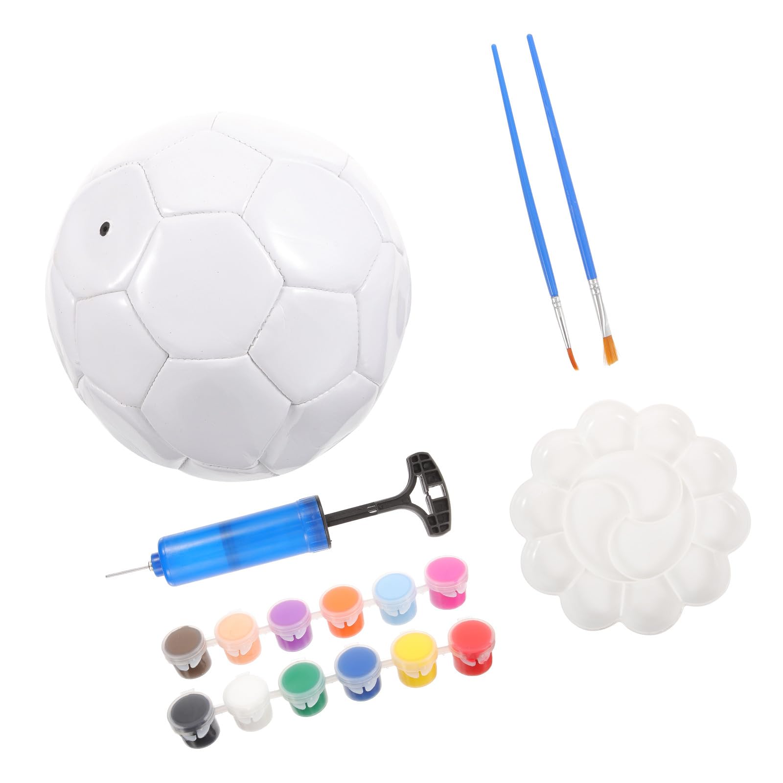 Balón de fútbol talla 3 blanco para pintar y solucionar el aburrimiento infantil al aire libre