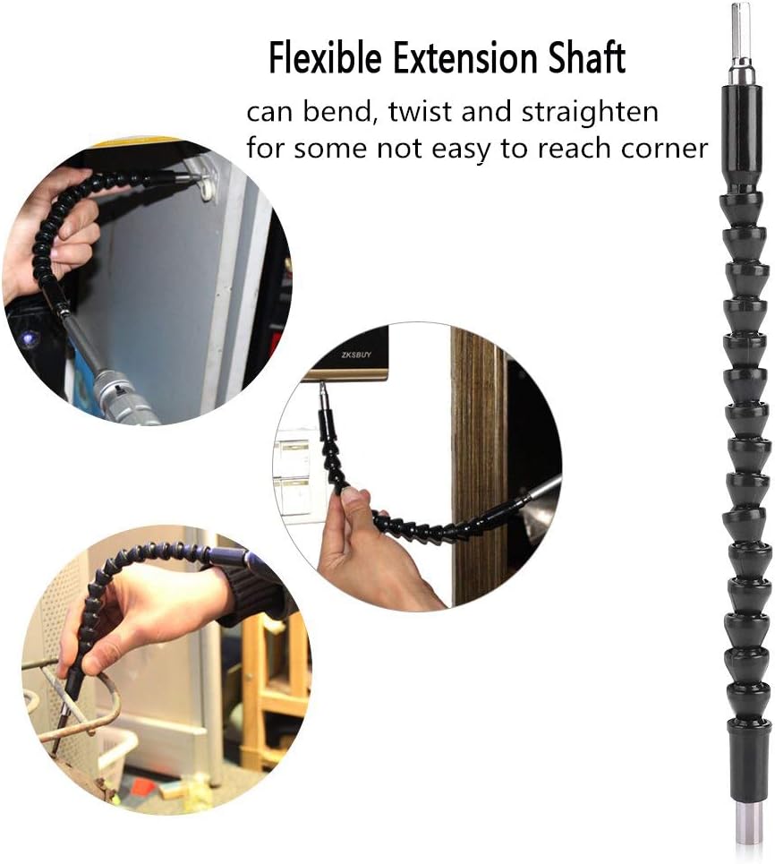 Rod Hex Sockets Bits Electric Screw Driver Batch Head Set Magnetic Hex Screwdriver Extension 21 Pcs/Set Flexible Extensions Shafts Power Hand Tools Kit
