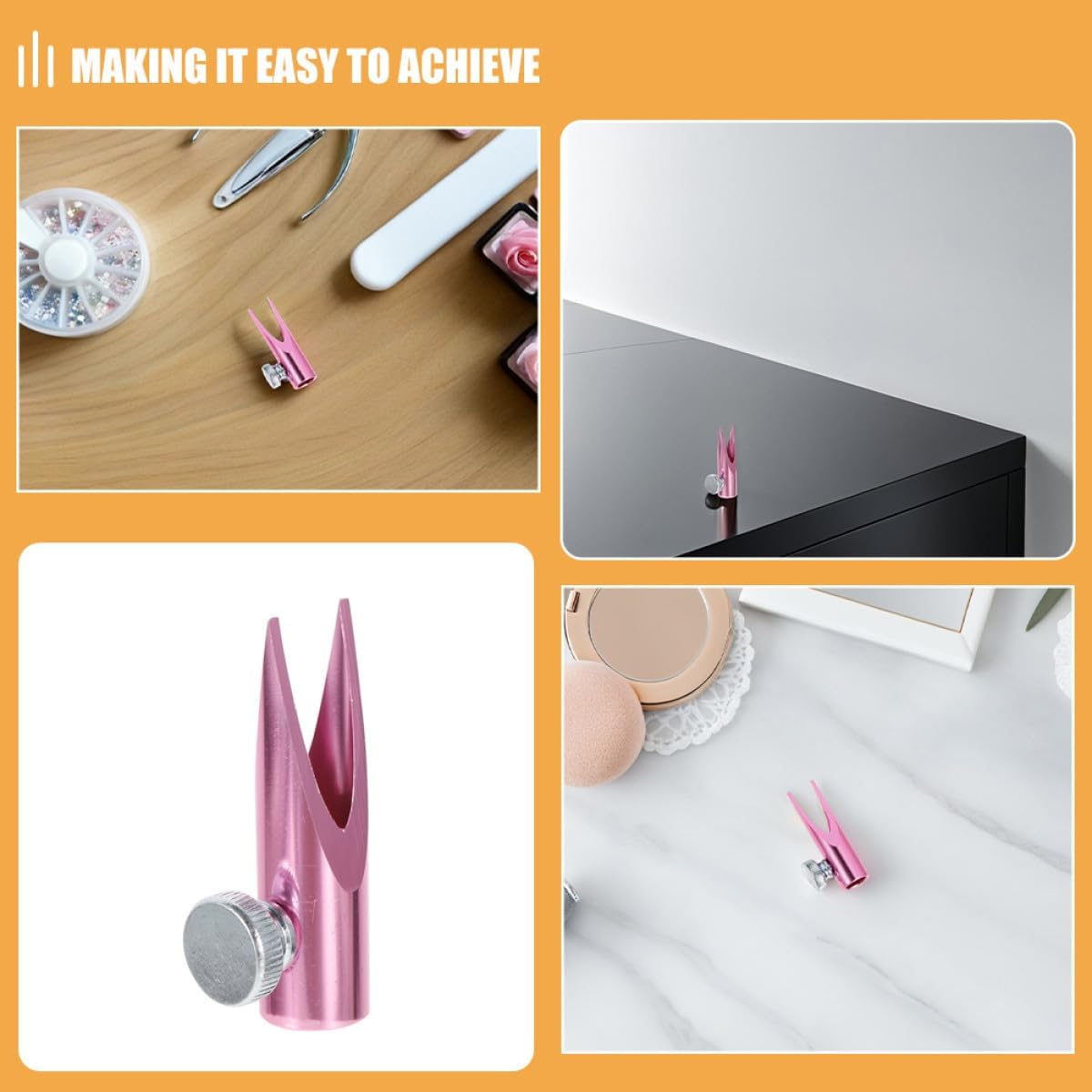 2pcs Cosmetic Pencil Sharpener Dual-Sided Metal Lip Liner and Eyeliner Sharpener Handheld for Precise Eyebrow Pencil Shaping, Pink, Portable Makeup Tool for Travel and Daily Use
