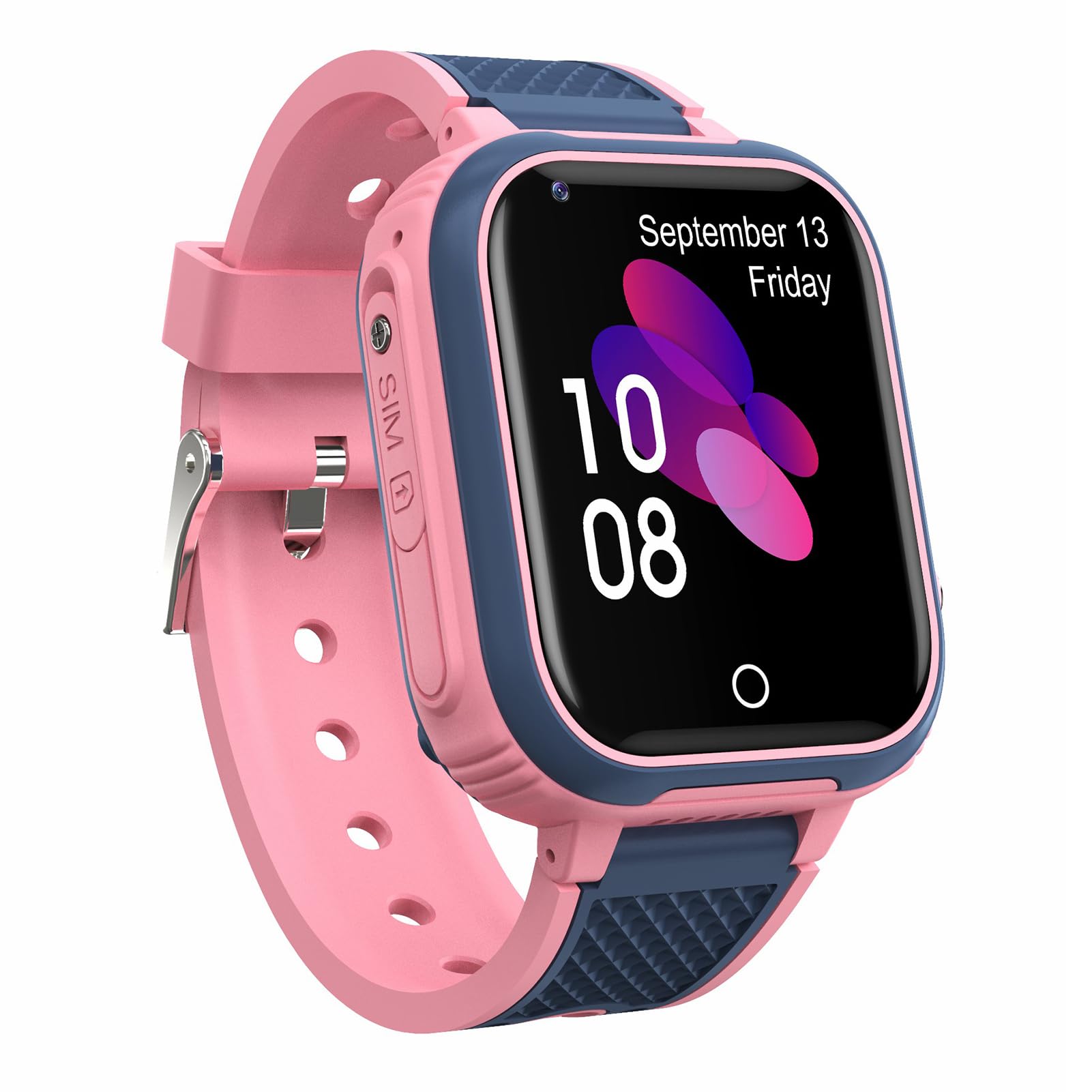 Domary LT21 4G Kids Inteligentne Oglądanie Połączenia Wideo Utchganie Alarmowa Kamera IP67 Wodoodporna Dzieci Smartwatch Blue (Różowy)