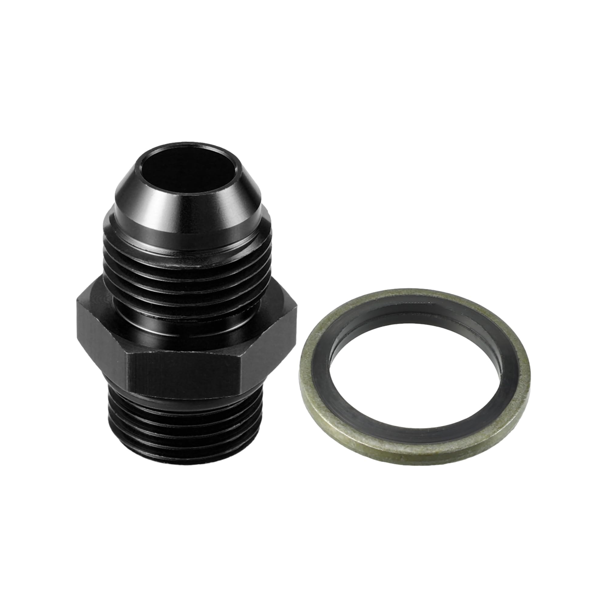 6AN Black Straight Push-On Hose End Fitting - AN6 Barb For Fuel, Oil, Or Coolant Lines - View #4
