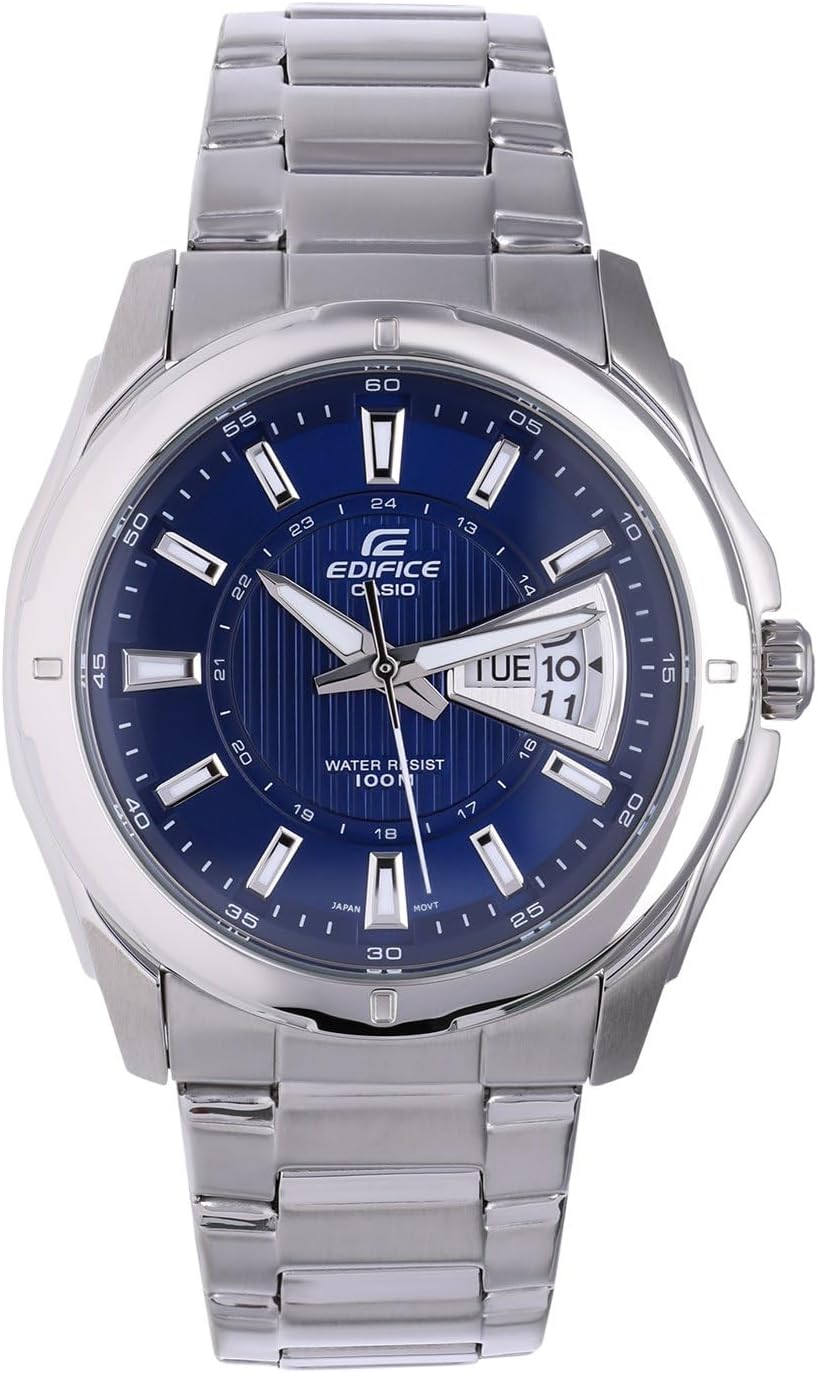 Men's Watch Casio EF-129D-2AVEF Silver 45 mm Stainless steel