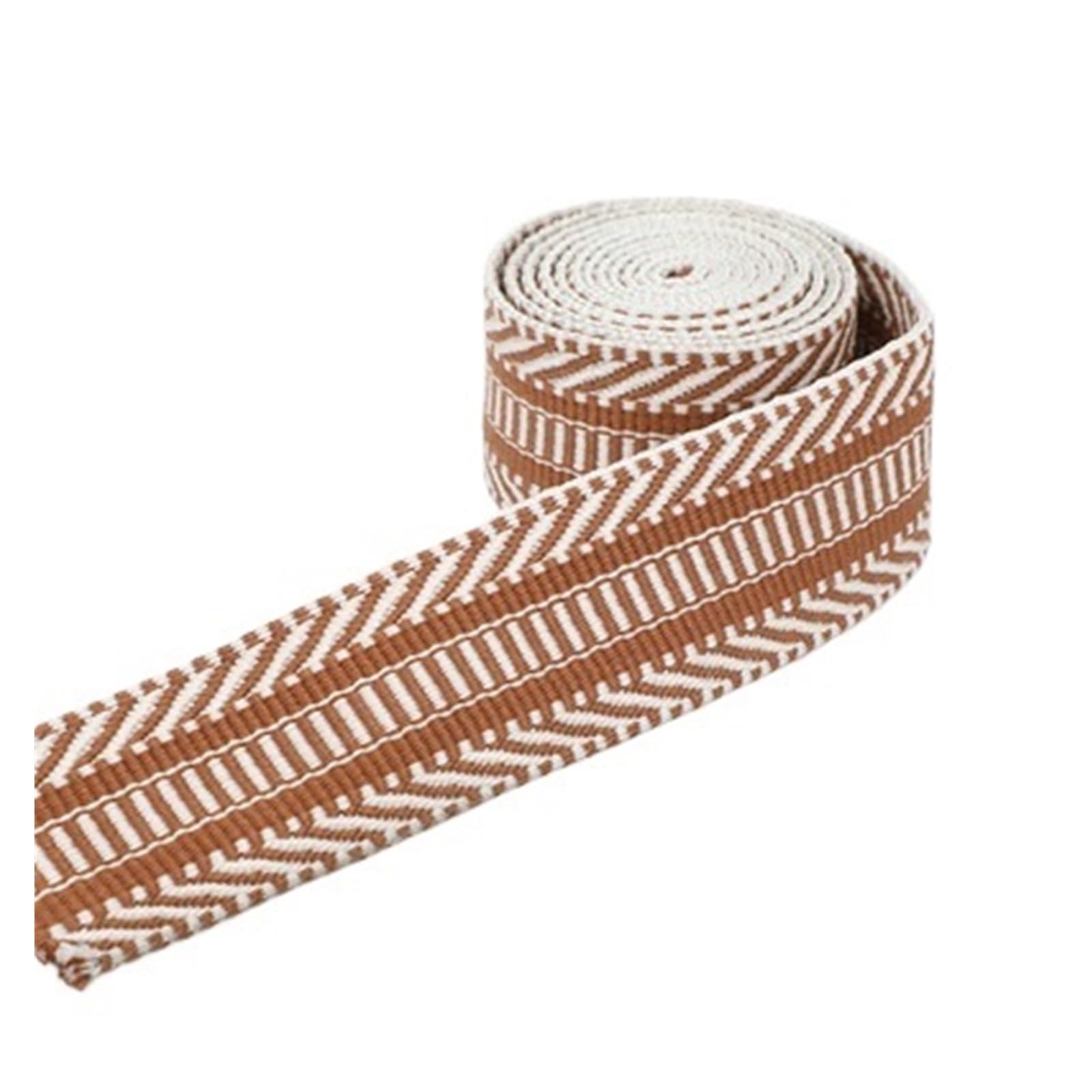 HYFEUOKF Webbing Strap 1 Yard Cotton Webbing 3.8/5CM Width Soft Thin Ribbon Sewing Material For Bag Strap Belt DIY Clothes Tape Decor Craft For Upholstery(Brown 5cm)