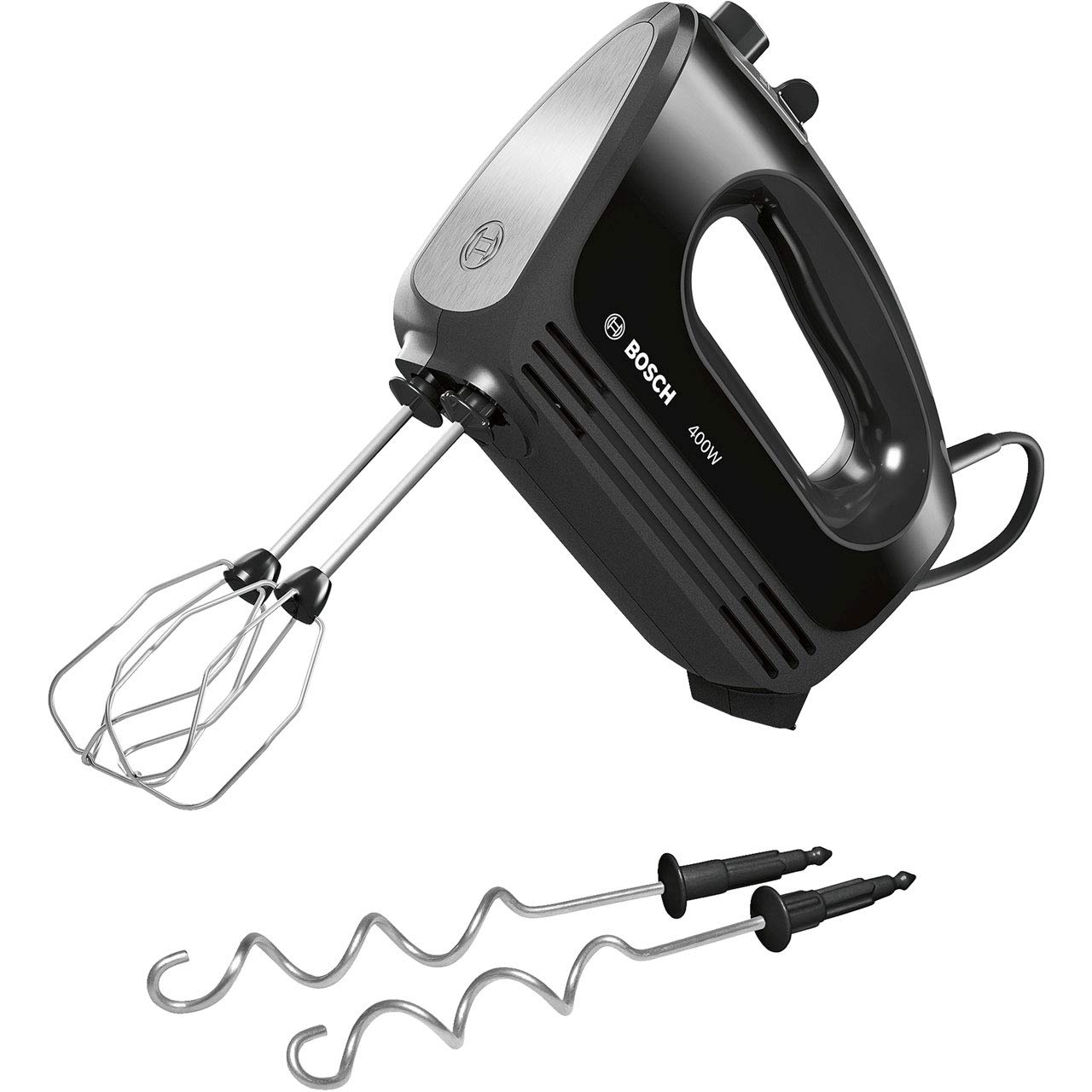 Bosch CleverMixx Hand Mixer, MFQ2420BGB, Black & Stainless Steel