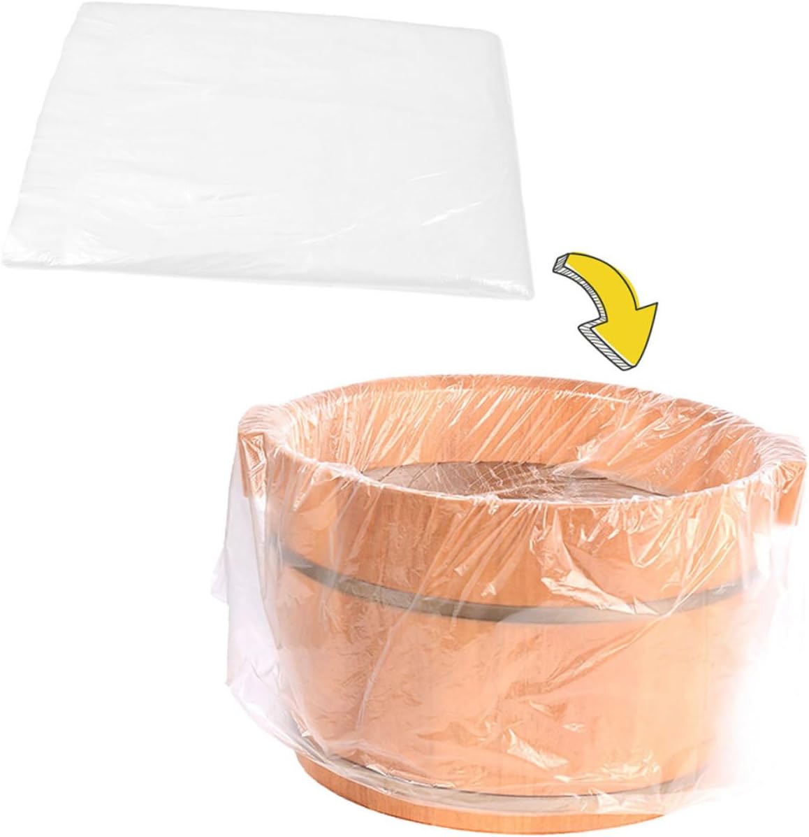 Kisangel 100pcs Portable Disposable Foot Tub Liners Thickened Plastic Foot Bath Basin Bags for Soak and Spa Multiuse Travel Friendly Design for Use
