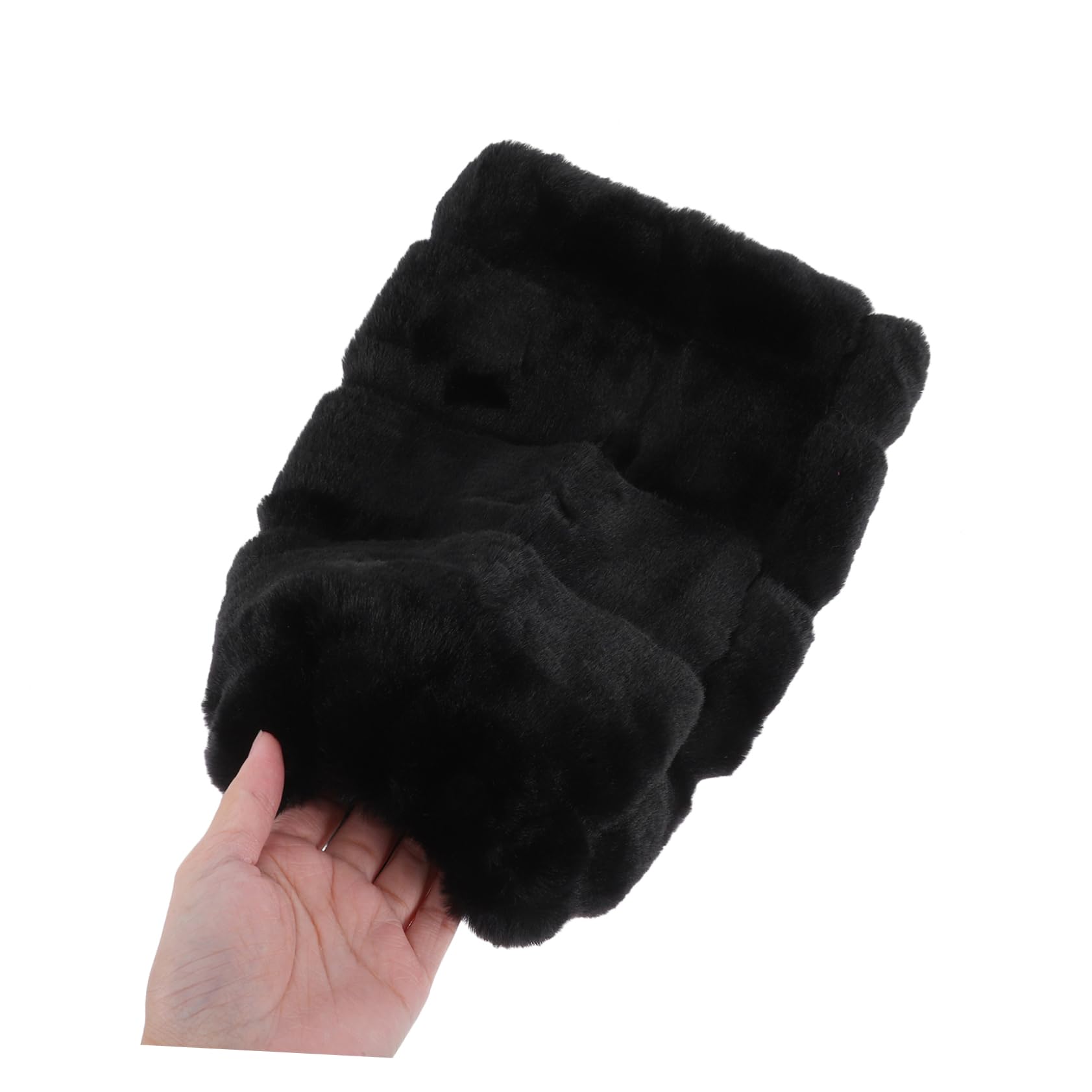 Garneck Calentadores de Piernas y Puños para Botas Mujer, Manguitos de Piel Sintética Negros, Cálidos y Peludos, Largos 30 Cm, para Invierno y Fiestas