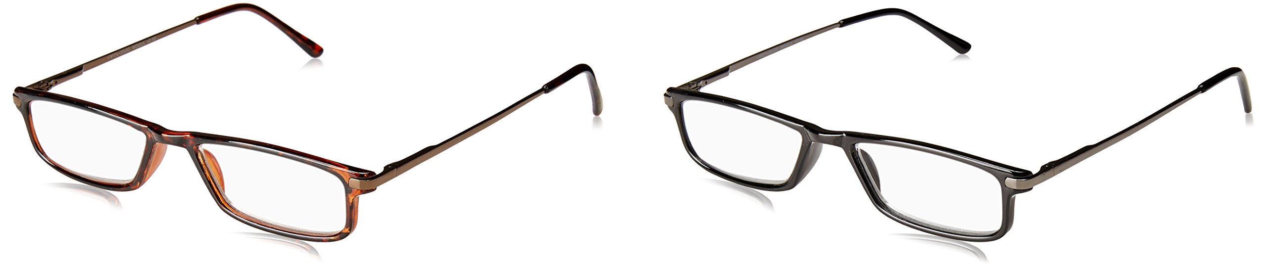 OPTX 20/20 Optx 20/20 Mogul+250 (2 Pack) 2PK+250MOG Rectangular Reading Glasses