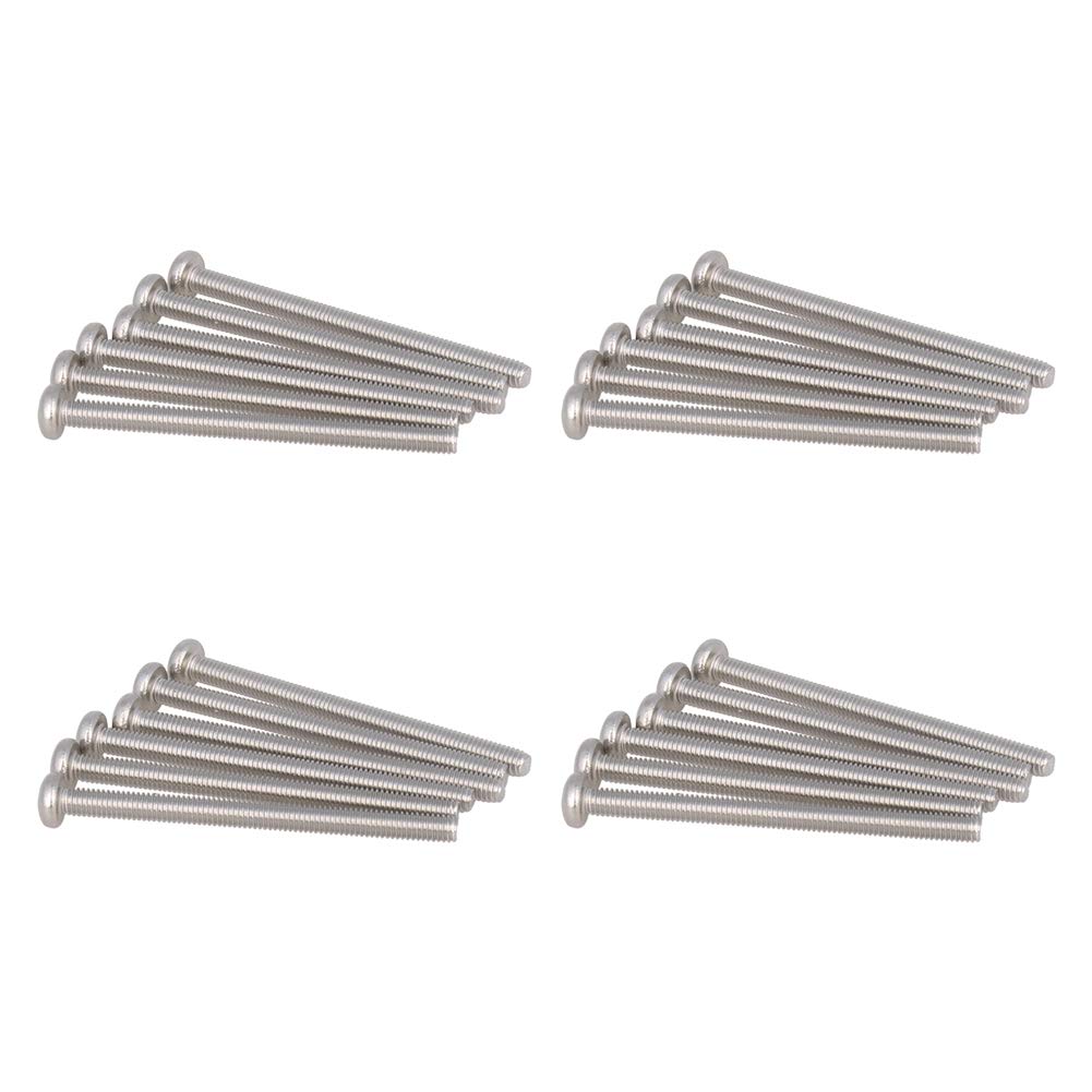 MroMax M4x55mm Machine Screws Pan Phillips Cross Head Screw 304 Stainless Steel Fasteners Bolts 20Pcs