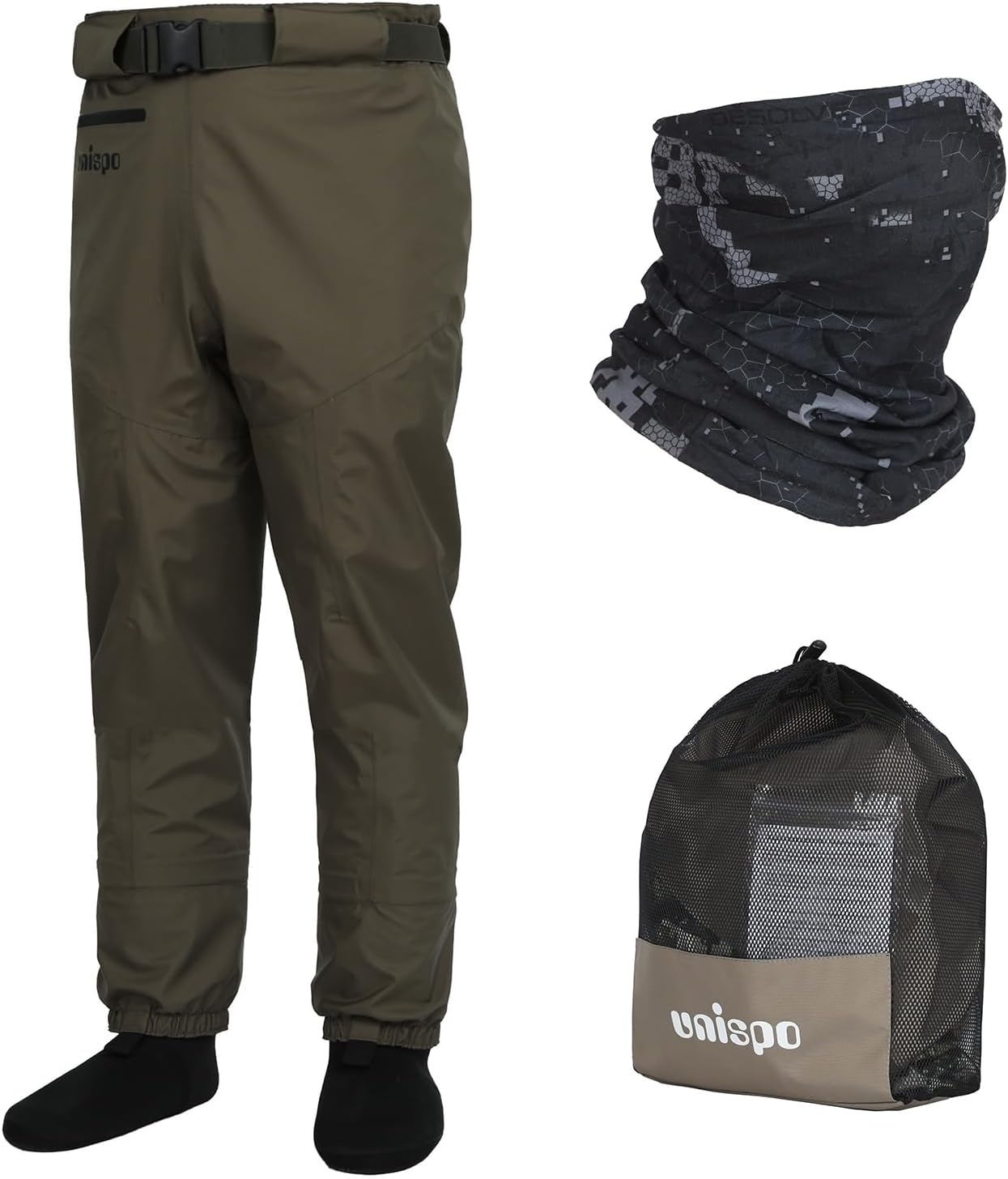 Breathable Stockingfoot Fishing Waist High Pant Waders Outdoors, XLK