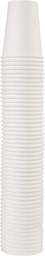 Miniatura 4 de Dixie Paper - Vaso de papel para bebidas calientes, de 8 onzas de capacidad, blanco (20 fundas de 50 unidades), 12 onza, Blanco, 1000