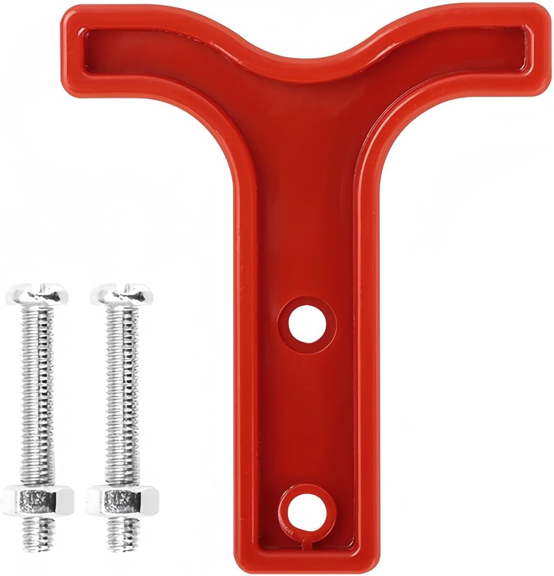 10Pcs 120A High Current Battery Quick Connector Red Handle- Silver Plated Copper Charging Plug with Color Red-shaped handle for Winch, Trailer, Solar Power Systems