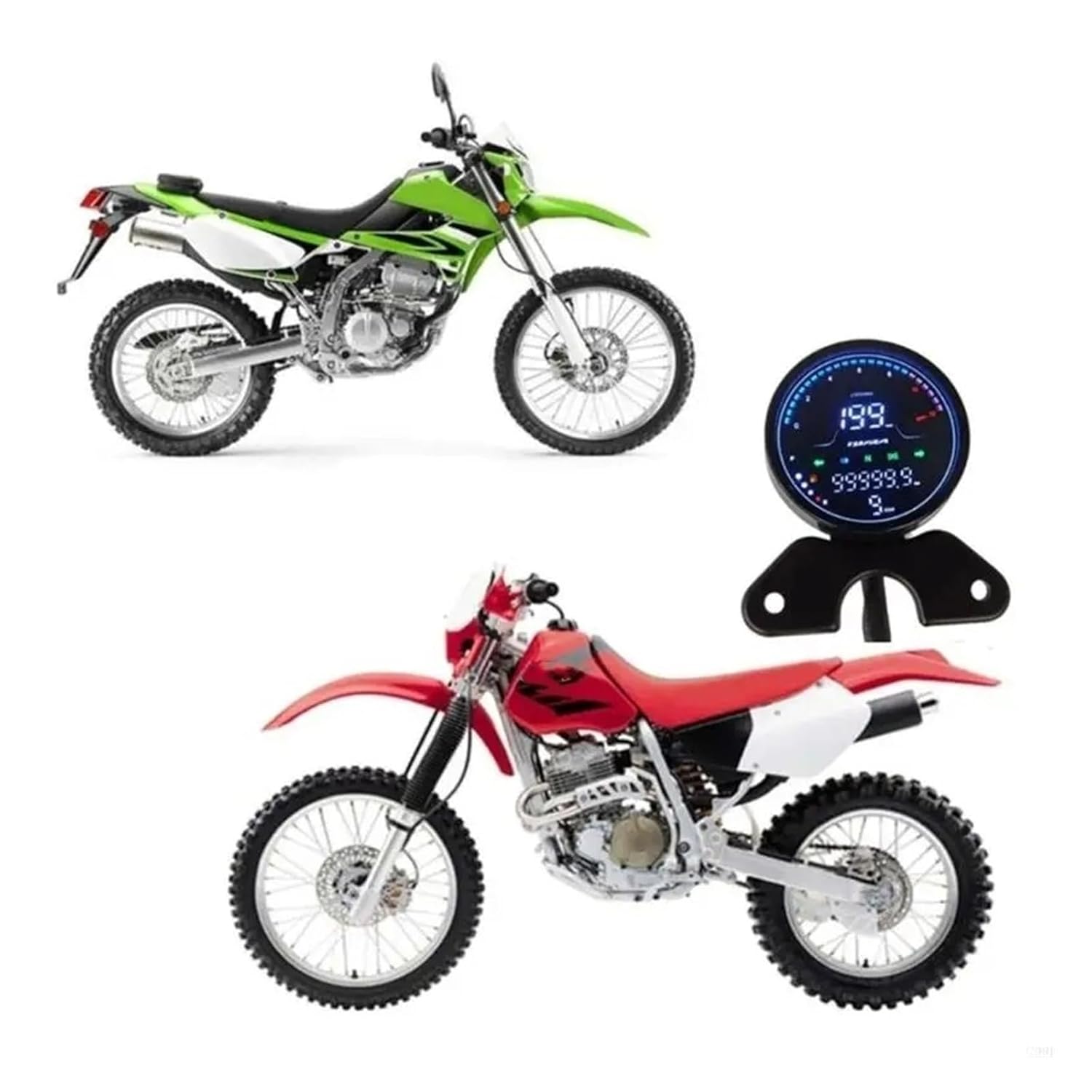 Motorcycle Speedometer Tachometer Accessories for RT250-C CG125 Motorcycle Digital Instrument Gauge Replacement Speedometer Round Dial Odometer