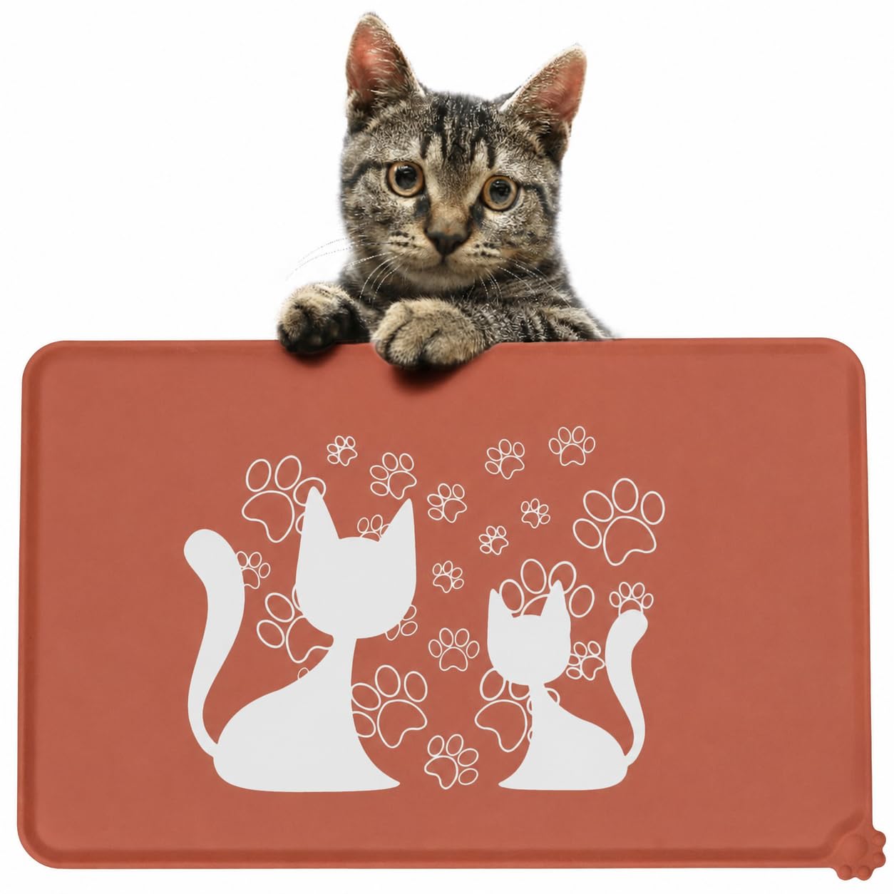 Cat & Dog Feeding Mat - Waterproof, Non-Slip Silicone Mat for Bowls