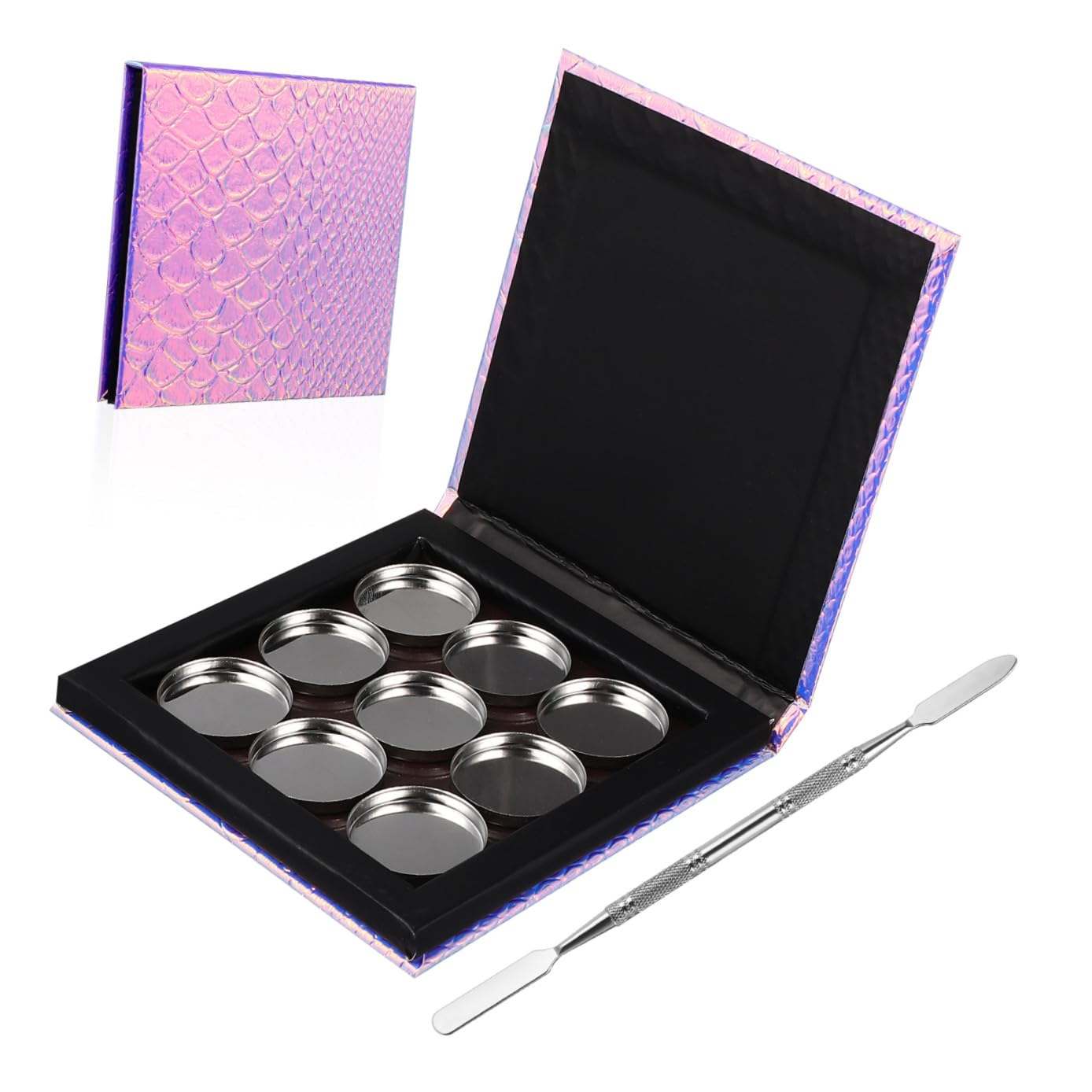 Beavorty 3 Set vassoio per il trucco vuoto ombretto tavolozza trucco magnetica kit palette vuoto per il trucco tavolozze di trucco bordo dei cosmetici condizionatore cosmetico padella