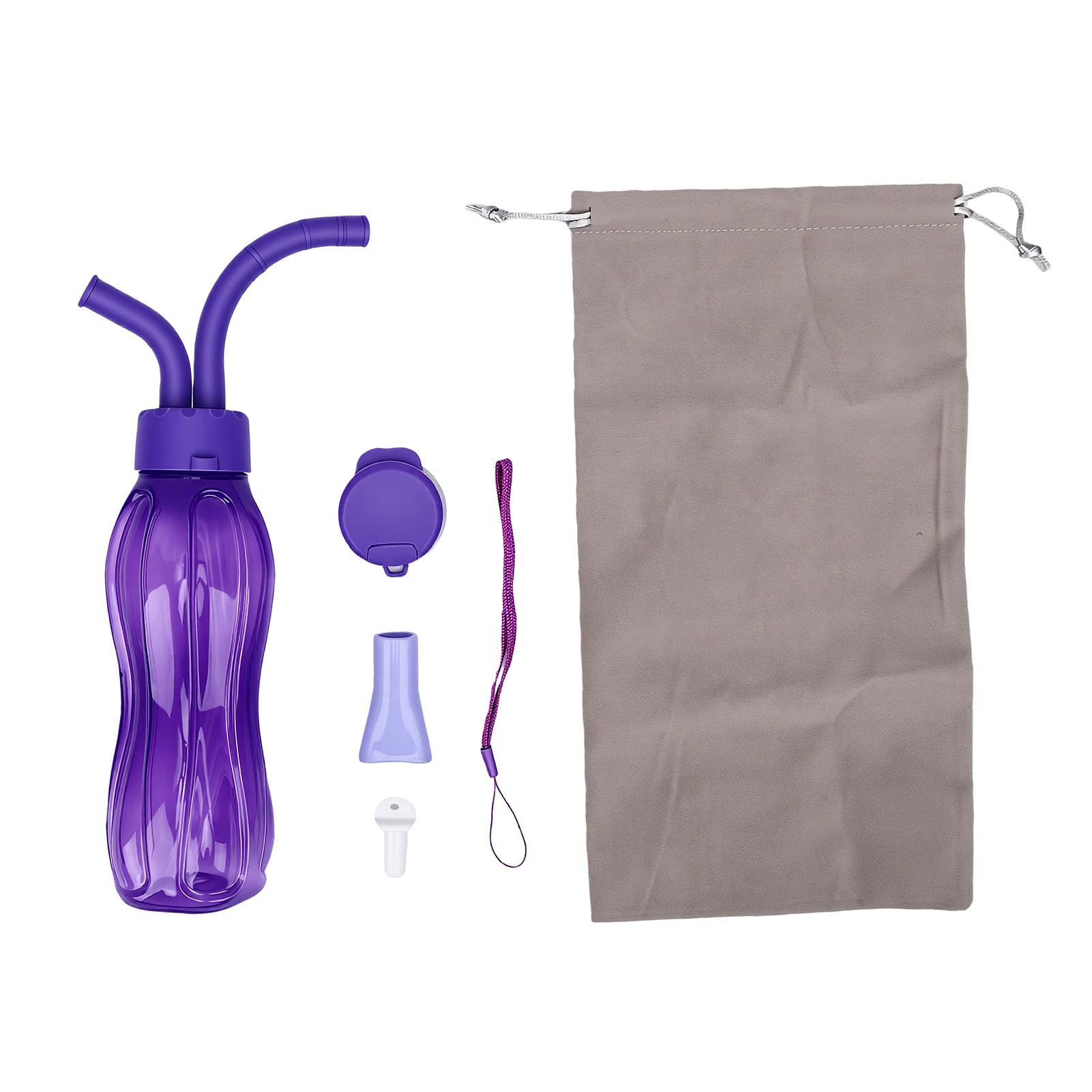 Zunate 580ML Stimmtrainer Flasche Doppelt Gebogener Mundstück Gesang