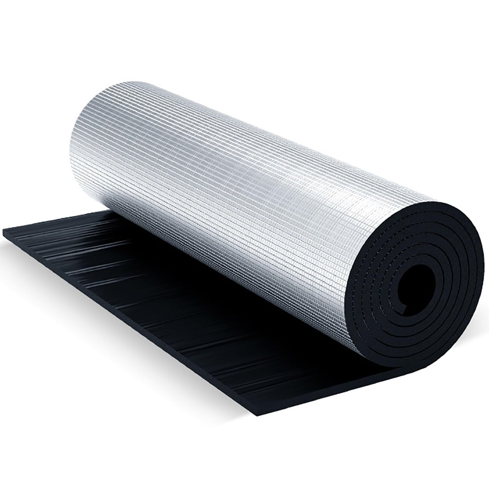 Lámina de Aluminio autoadhesiva de algodón for Aislamiento acústico, Rollo de Aislamiento Reflectante, lámina de Aluminio autoadhesiva for techos, Reflector de Calor y Barrera Radiante(15mm—1 * 4m)