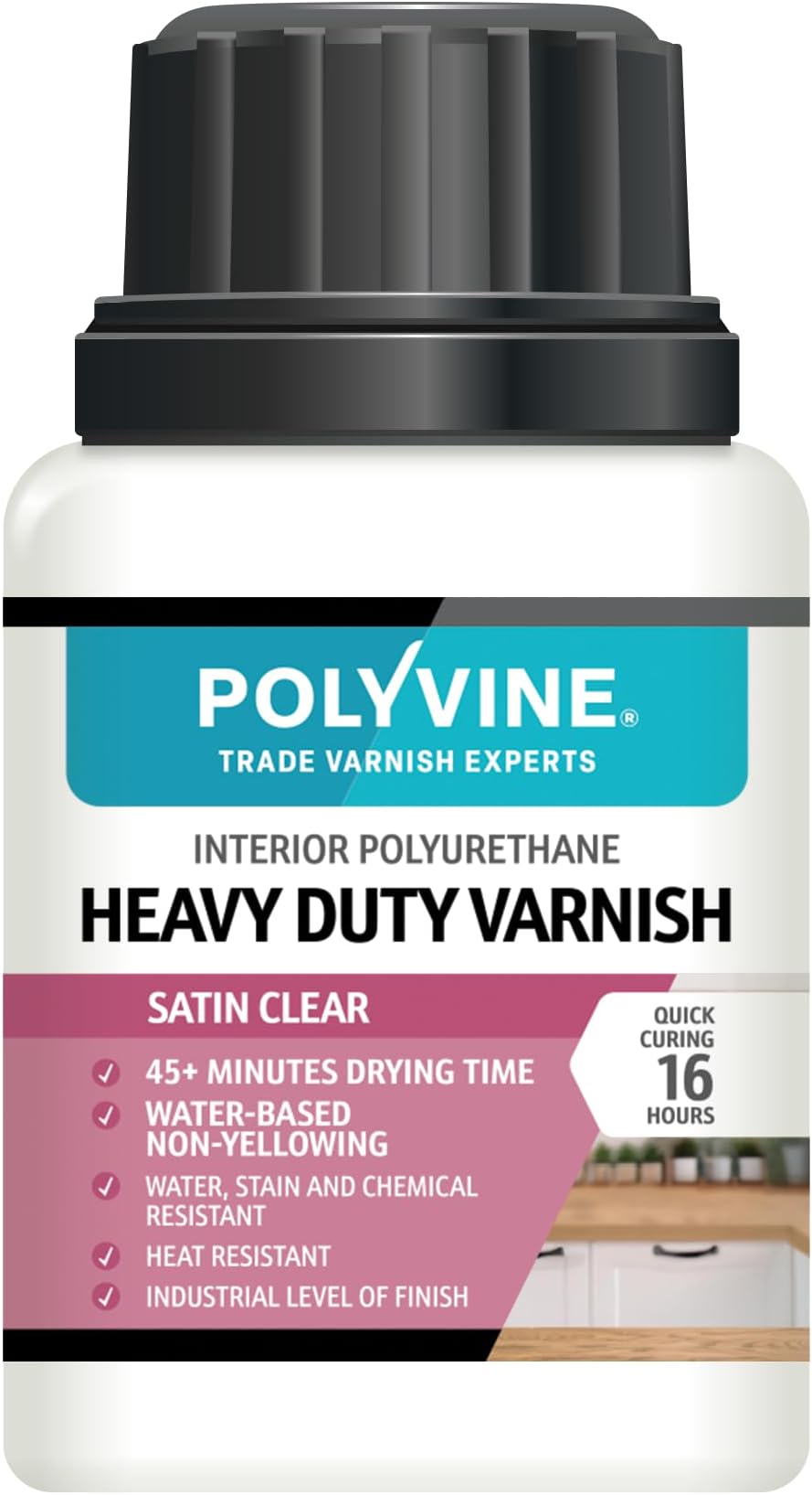 Heavy Duty Interior Wood Varnish Satin 100ml