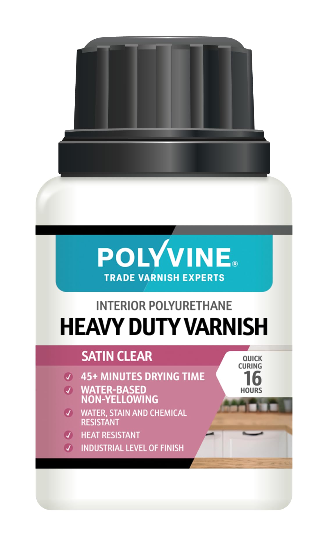 POLYVINE Heavy Duty Interior Wood Varnish Satin 100ml