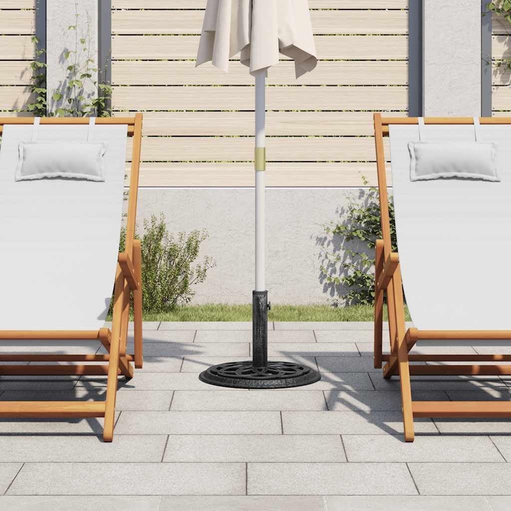 Questo Supporto per ombrellone, Nero, 44 x 31 cm, Robusto Supporto in ghisa per ombrellone da Giardino e Patio, Adatto a Pali da 35/38/48 mm, Robusta Protezione Solare per Esterni