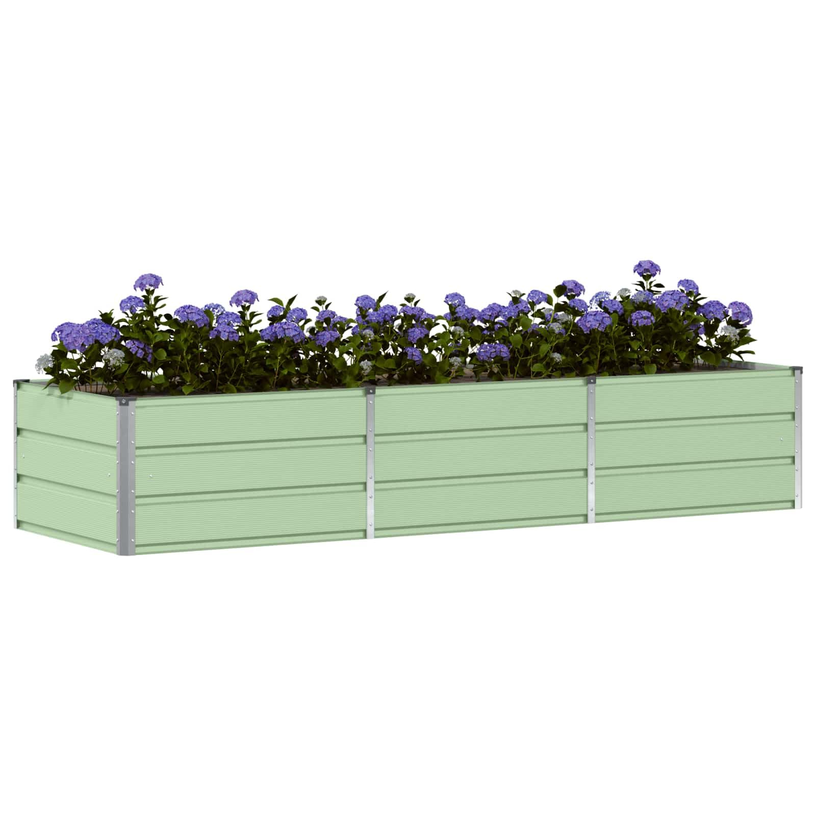 Vidaxl Planter 240 X 80 X 45 Cm Steel Green