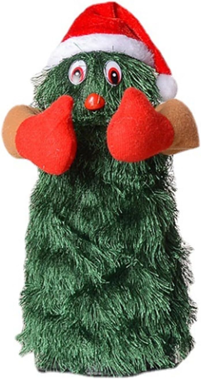 Singing Dancing Electric Xmas Tree - Rotating Plush Christmas Decoration, Interactive Musical Fun