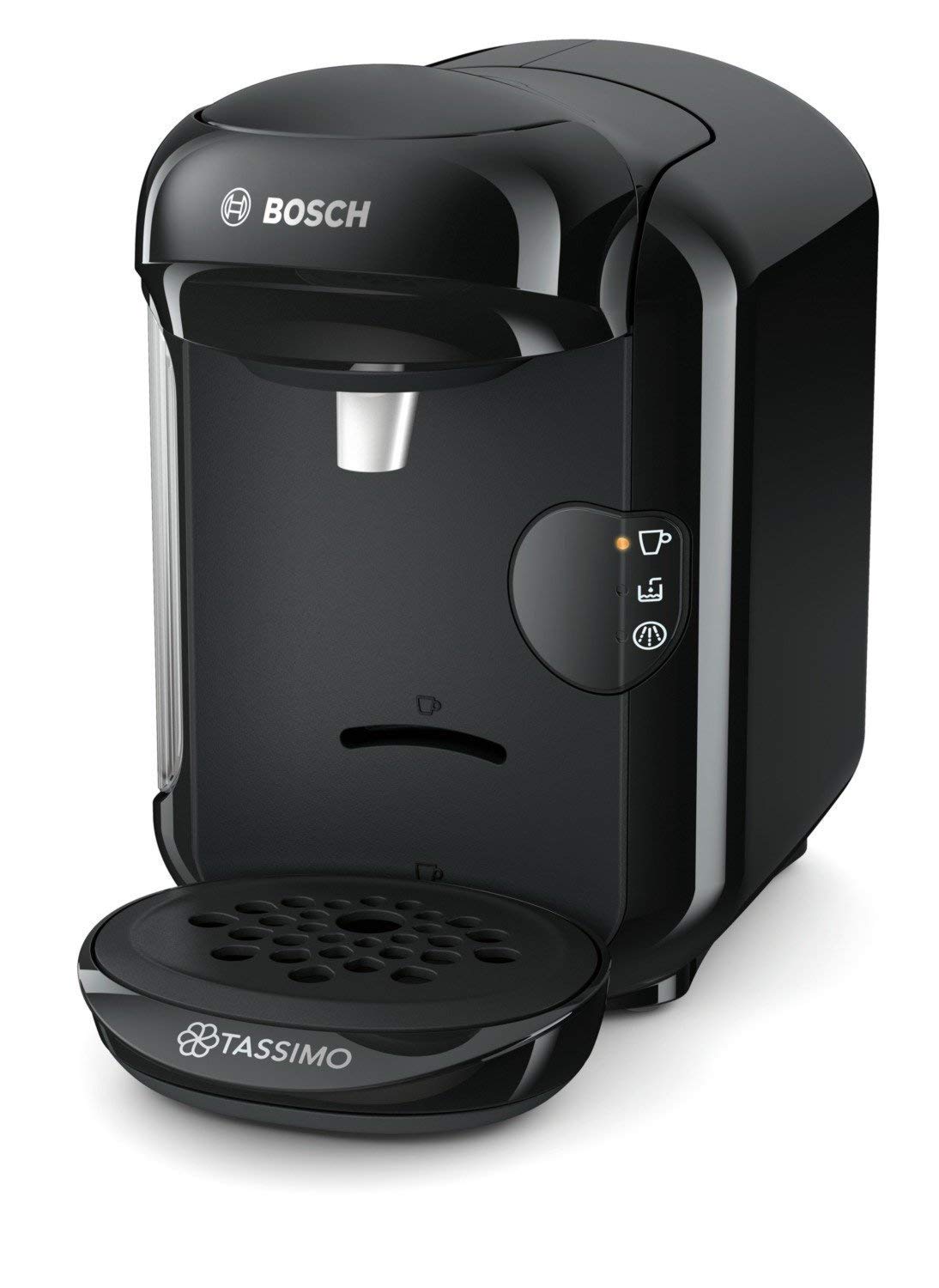 Bosch TAS12A2 - Cafetera (Independiente, Máquina de café en cápsulas, 0,7 L, 1300 W, Negro, Acero inoxidable)