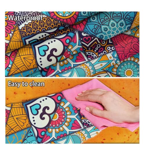 Mantel de picnic impermeable y ajustable con gomas elásticas para comer cómodo en el camping 7