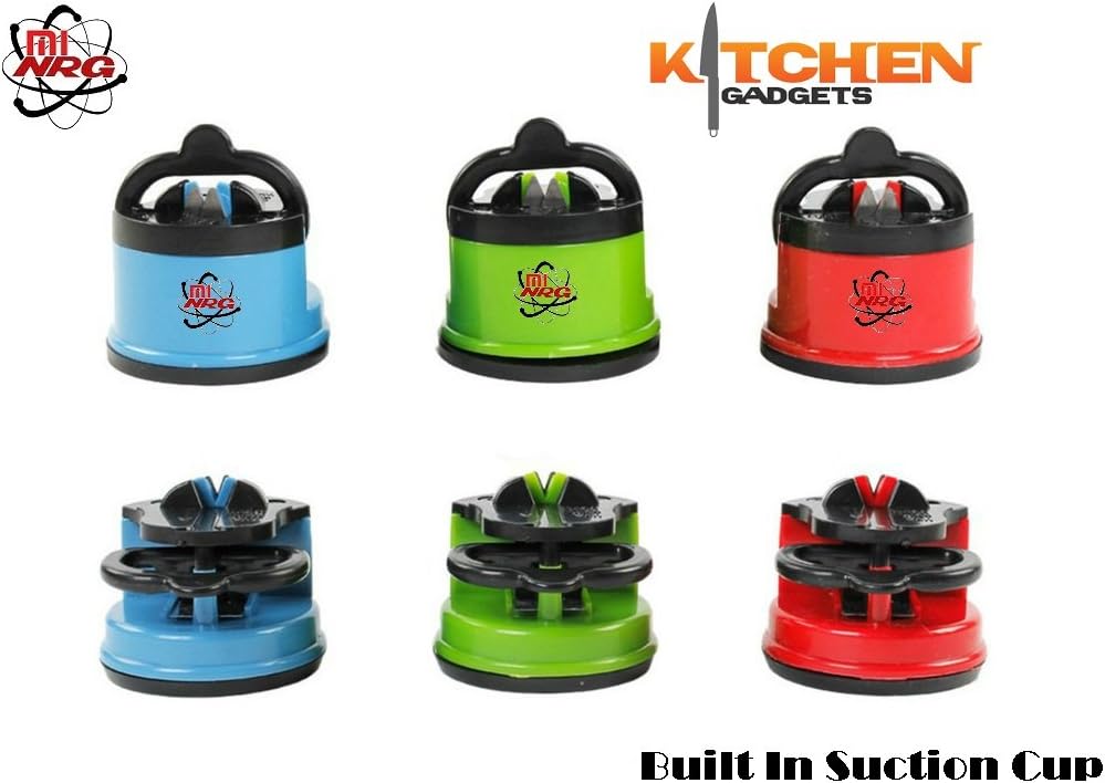 MiNRG Blue Knife Sharpener with Suction Pad