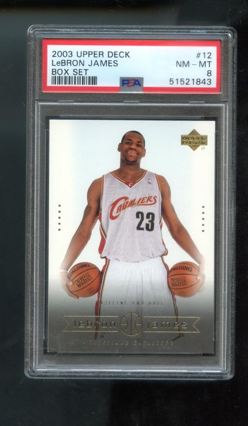 2003 Upper Deck Box Set#12 Lebron James ROOKIE RC NM-MT PSA 8 Graded Card - Basketball Slabbed Rookie Cards