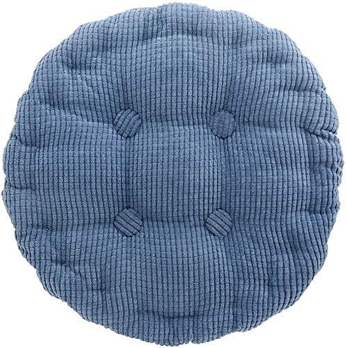 Saim Round Pillow Chair Pad Thickened Tatami Cushion Indoor Outdoor Pad (Blue 42Cm) #TOP2
